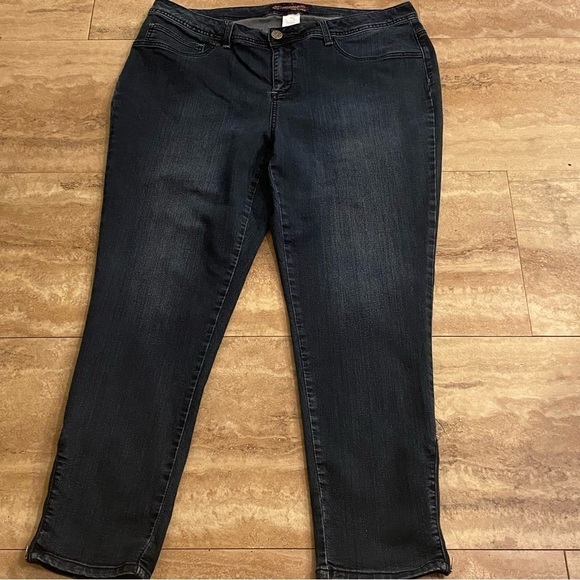 Women’s American Star Size 18W Denim Blue Jeans Zipper Legs Stretch - Picture 1 of 10